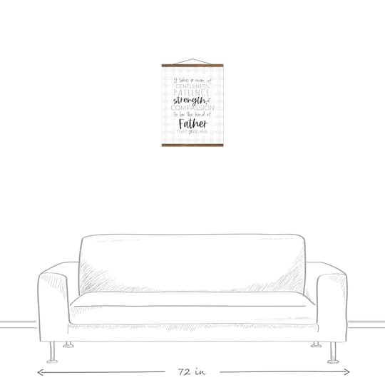 The Father That You Are Teak Hanging Canvas